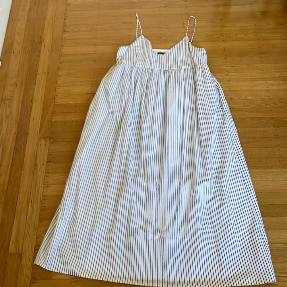 Jenni Kayne Cove Maxi Dress White with Navy Stripe Sz L